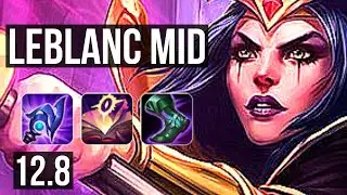 LEBLANC vs MORGANA (MID) | 1.4M mastery, 400+ games, Rank 10 LeBlanc, Dominating | TR Master | 12.8