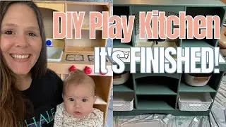 Hot Chocolate and Xmas Movie with my Toddler + finishing the cutest DIY ever! Play Kitchen remodel