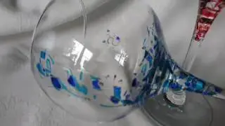 Copas Decoradas a Mano Modelo &Aacute;rtico y C&oacute;ctel San Valentin