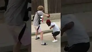 Kewon and Danny Duncan do some boxing practice