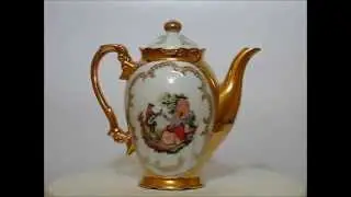 BAVARIA  vintage golden porcelain tea set