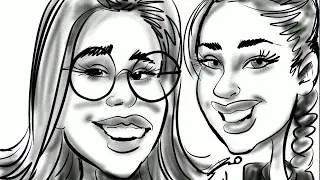 Digital live caricature on iPad Pro using procreate