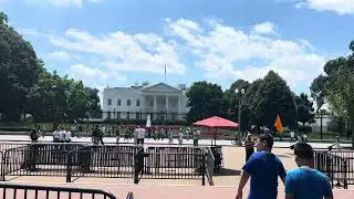 White House in Washington DC, outside plays Philippines national anthem