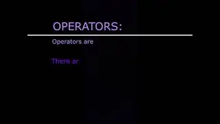 operators in C++