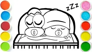 Pocoyo And Pato Cartoon Drawing, Painting & Coloring For Kids and Toddlers_ Child Art