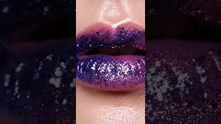 Galaxy Lipstick ✨🪩 #asmr #satisfying #relaxing #viral #relax #aivideo #ai #makeup #shorts