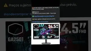 🔥 Monitor Gamer Cooler Master GA2501, 24.5 Pol, IPS, Full HD, 1ms 109% SRGB💵 #CoolerMaster