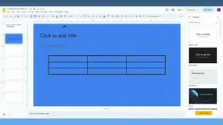How to Add row in a table in Google Slides