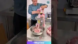 This Meat Grinder is a BEAST! 🥩 Churning Out Pork Like a BOSS! 😂 #meat #food #oddlysatisfying #asmr