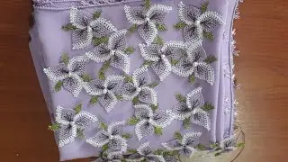 Kulak  cubuğuyla rüzgar gülü motif baştan sona kadar detaylı anlatim Needle lace flower making