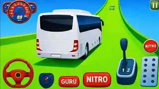 Crazy Bus Mega Ramp Impossible Racing- Bus Stunts Racing - Bus Simulator 3D-Android Gameplay