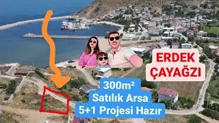 DENİZ MANZARALI SATILIK 300m² ARSA! ERDEK ÇAYAĞZI! 1.6M₺!