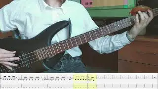 Big Spring - Keep The Lights On Me (Bass cover with tabs on screen)