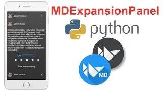 Learn to Make Beautiful Mobile Apps in Python | KivyMD Tutorial - MDExpansionPanel