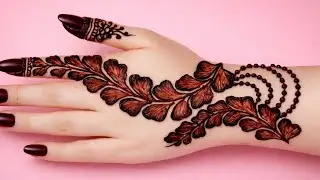 Very simple unique style mehndi design for back hand|new easy mehndi design 2025 | mehandi designs|