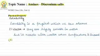 34 | DIAZONIUM SALTS | SOLUBILITY