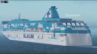 Silja Line M/S Galaxy (Turku-Tukholma) Y&ouml; L&auml;ht&ouml; Turusta!