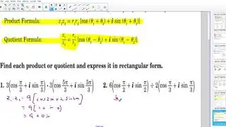 9 5b   Complex Numbers, multiply and divide polar form