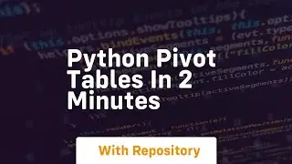 Python pivot tables in 2 minutes