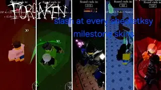 shedletsky all milestone skins show off (slash + gameplay) - forsaken | ROBLOX 