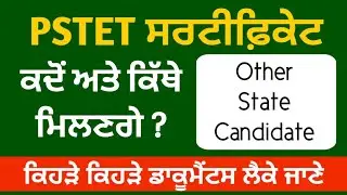 PSTET CERTIFICATE | pstet 2024 certificate kab aayega