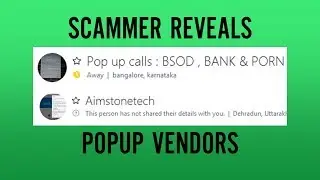 Scammer Reveals Popup Vendor Information