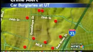 Car burglaries at UT