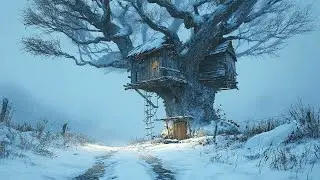 Hushed Frozen Canopy Haven ❄️ Lofi Sleep Music (1 Hour)