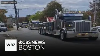 Tow trucks line up in Andover to honor Francis Coady, a legend in the business