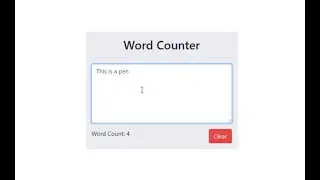 Create a Word Counter in HTML and JavaScript | Word Counter