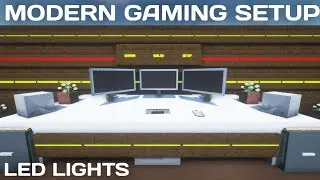 Minecraft: How to build a gaming setup in minecraft with LED lights