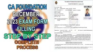 Ca Foundation December 2023 Exam Form #caexams #caexamsupdates