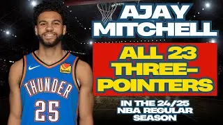 Ajay Mitchell - All 23 THREE-POINTERS in The 24/25 NBA Rookie Season for Oklahoma City Thunder