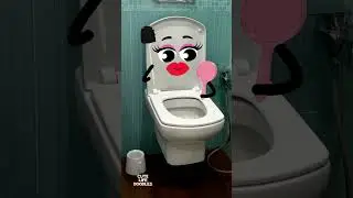 Cute Life Doodles | Toilet with makeup 🤪 #cutelifedoodles #cartoon #animation #funny