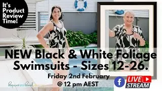 Product Review Time! NEW Black and White Foliage Swimsuits are in. Plus sizing too!