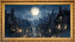 Flying witch: live tv wallpaper 4K | Halloween frame tv | Relaxing Jazz for Studying, Work