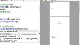LaTeX - Beamer - How to highlight current section in table of content