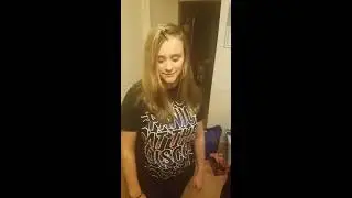 She's shaving the side of her head!!!
