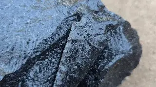Very difficult stone! Rim rock Draw textured obsidian point!!
