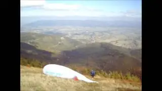 Paweł Faron startuje ze Skrzycznego przy wietrze o sile 12m/s.