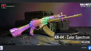 NEW LEGENDARY KN 44 COLOUR SPECTRUM FULL LUCKY DRAW INDIA | COD MOBILE