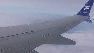 Iceland Air Boeing 737 Max Wing Flexing In Turbulence Over North Sea Heading To Frankfurt Nov 2025
