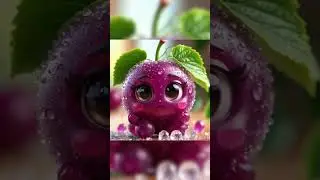 Tiny Grapes Eating Crystal Sugar Is So Cute 🍇✨