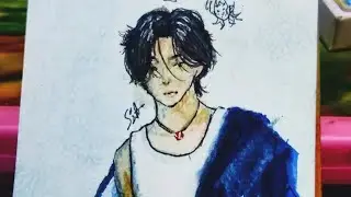 BTS SUGA watercolor portrait ( tried watercolor portrait after a long time)