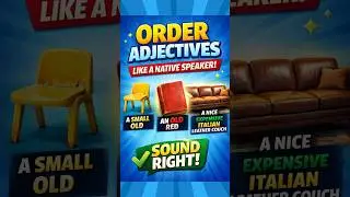 How to Order Adjectives in English (The Way Native Speakers Do) #English #shorts