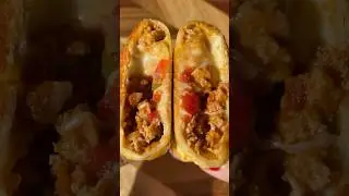 recreated the discontinued meximelt from Taco Bell with an added cheese crust on top🤌🏼