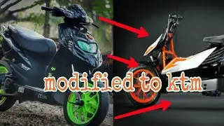 Aprilia sr 150 ko  modified kiya as like KTM scooty 2k18