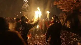 【日本の祭り】野沢温泉村の道祖神祭り（火付け）