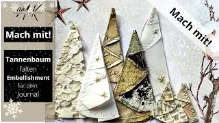 Mach mit! 💗 Tannenbaum falten! Embellishment für dein Journal (reuploaded)