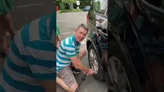 How to use garage forecourt air tyre inflator to inflate tyres - step by step guide